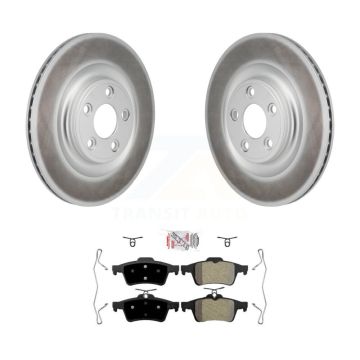 Rear Coat Brake Rotors Semi-Metallic Pad Kit For 2016 Jaguar XJ With Manual Parking KGA-106291
