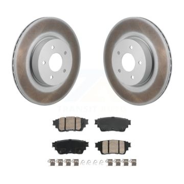 Rear Coat Brake Rotor Ceramic Pad Kit For Mitsubishi Outlander Nissan Pathfinder INFINITI KGA-106296