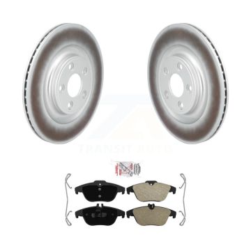 Rear Coated Disc Brake Rotors And Semi-Metallic Pads Kit For 2017 Mercedes-Benz E400 KGA-106297