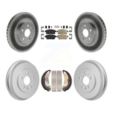 Front Rear Disc Brake Rotors Ceramic Pad And Coated Drum Kit For 2013-2017 Chevrolet Trax KGA-106314