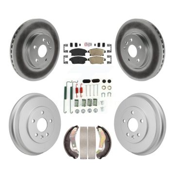 Front Rear Disc Brake Rotors Ceramic Pads And Coated Drum Kit (7Pc) For Chevrolet Trax KGA-106327