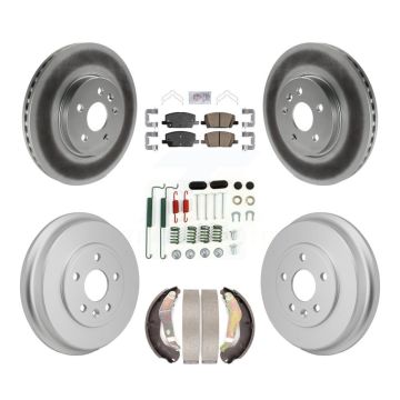 Front Rear Disc Brake Rotors Ceramic Pads And Coated Drum Kit (7Pc) For Chevrolet Trax KGA-106328