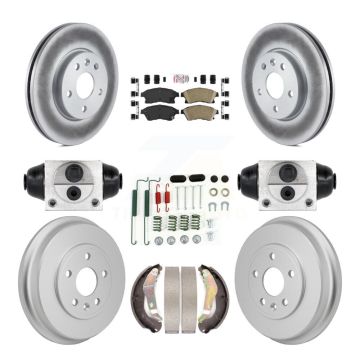 Front Rear Disc Brake Rotors Ceramic Pads And Coated Drum Kit (9Pc) For Chevrolet Sonic KGA-106334