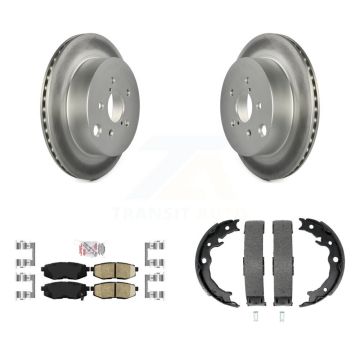 Rear Disc Coated Rotors Ceramic Pads Parking Shoes Kit For 2014-2018 Subaru Forester 2.0L KGA-106357