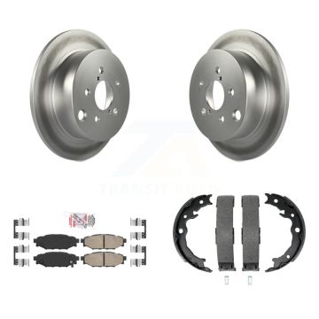 Rear Disc Coated Rotors Ceramic Pads & Parking Shoes Kit For Subaru Crosstrek Impreza XV KGA-106359