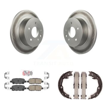 Rear Disc Coated Rotors Ceramic Pads Parking Shoes Kit For Nissan Sentra SE-R Spec V KGA-106408