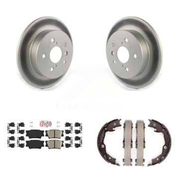 Rear Disc Coated Rotors Ceramic Pads And Parking Brake Shoes Kit For Toyota Camry KGA-106481