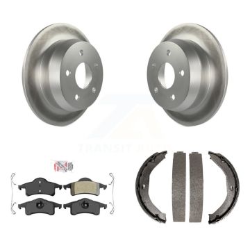 Rear Disc Coated Rotors Semi-Metallic Pads And Parking Shoes Kit For Jeep Grand Cherokee KGA-106508