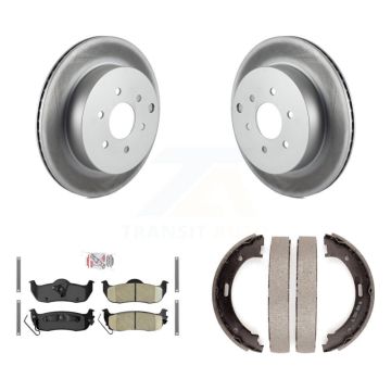 Rear Disc Coated Rotors Ceramic Pads & Parking Shoes Kit For Nissan Pathfinder From 08 04 KGA-106704
