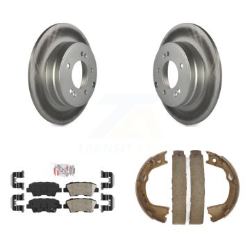 Rear Disc Coated Rotors Ceramic Pads And Parking Shoes Kit For Hyundai Sonata Kia Optima KGA-106732