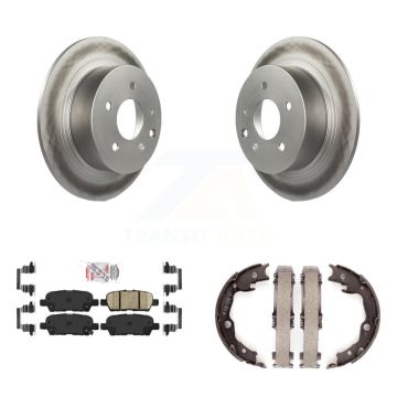 Rear Disc Coated Rotors Ceramic Pads And Parking Brake Shoes Kit For Nissan Sentra Juke KGA-106843