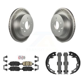 Rear Disc Coated Rotors Ceramic Pads And Parking Shoes Kit For Nissan Rogue Sport Qashqai KGA-106847