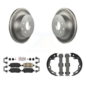 Rear Disc Coated Rotors Ceramic Pads And Parking Shoes Kit For Nissan Rogue Sport Qashqai KGA-106848