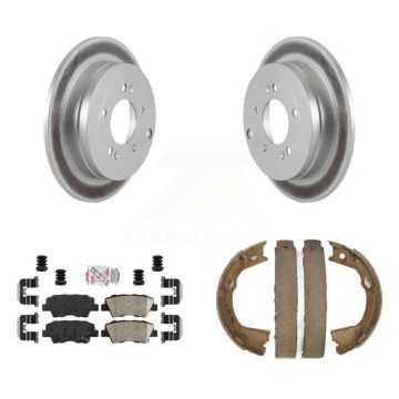 Rear Disc Coated Rotors Ceramic Pads Parking Shoes Kit For 2010 Hyundai Azera To 07 06 09 KGA-106903