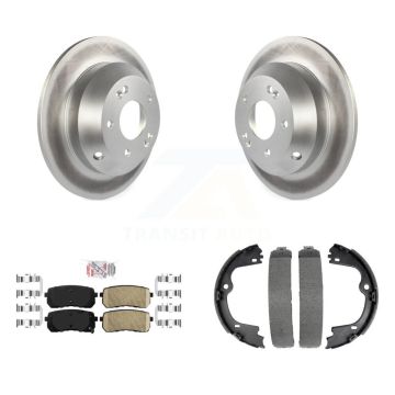 Rear Disc Coated Rotors Ceramic Pads And Parking Brake Shoes Kit For Kia Sedona KGA-106911