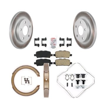Rear Disc Coated Rotors Ceramic Pads Parking Shoes And Hardware Kit For Chevrolet Impala KGA-107350