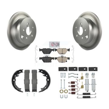 Rear Disc Coated Rotors Ceramic Pads Parking Shoes And Hardware Kit For Subaru Crosstrek KGA-107468