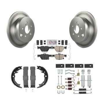 Rear Disc Coated Rotors Ceramic Pads Parking Shoes And Hardware Kit For Subaru Crosstrek KGA-107469