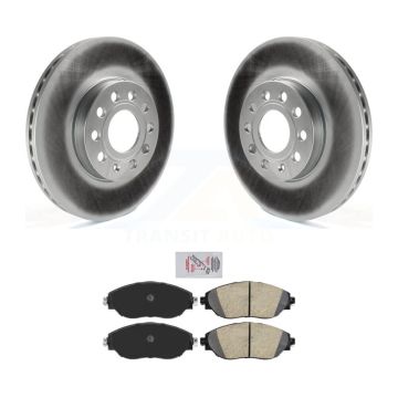 Front Coated Disc Brake Rotors And Ceramic Pads Kit For 2022 Volkswagen Jetta 2.0L KGA-107501