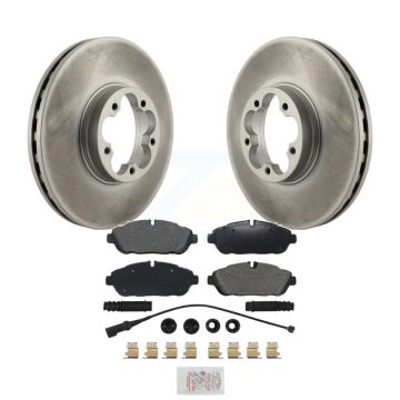 Front Coated Disc Brake Rotors And Semi-Metallic Pad Kit For 2023 Ford Transit-350 HD AWD KGA-107502