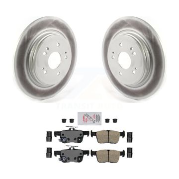 Rear Coated Disc Brake Rotors And Ceramic Pads Kit For 2022-2024 Acura RDX KGA-107521