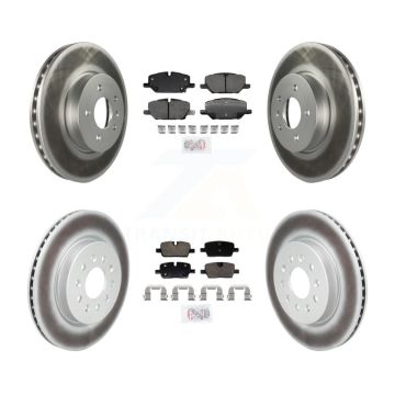 Front Rear Ceramic Pads And Coated Disc Brake Rotors Kit For Cadillac CT4 KGA-107537