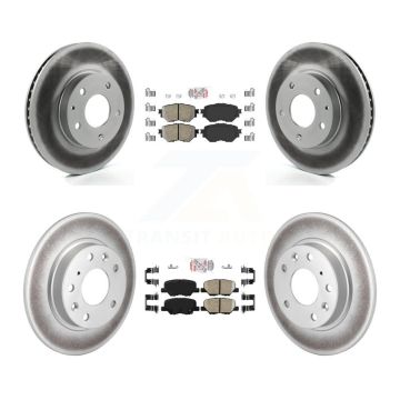 Front Rear Ceramic Pads And Coated Disc Brake Rotors Kit For Mazda 3 Sport KGA-107540
