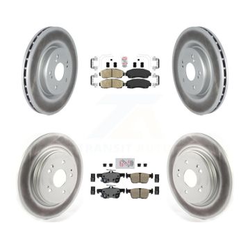 Front Rear Ceramic Pads And Coated Disc Brake Rotors Kit For 2022-2023 Acura RDX KGA-107551