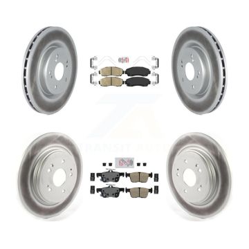 Front Rear Ceramic Pads And Coated Disc Brake Rotors Kit For 2022-2023 Acura RDX KGA-107552