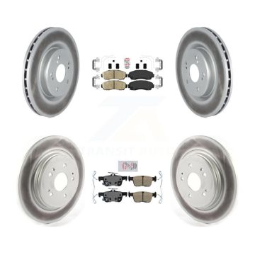 Front Rear Ceramic Pads And Coated Disc Brake Rotors Kit For 2022-2023 Acura RDX KGA-107553