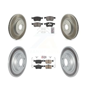 Front Rear Ceramic Pads And Coated Disc Brake Rotors Kit For 2024 Acura Integra 1.5L KGA-107555