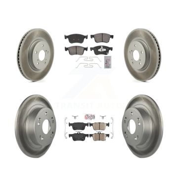 Front Rear Ceramic Pads And Coated Disc Brake Rotors Kit For Honda Accord KGA-107556