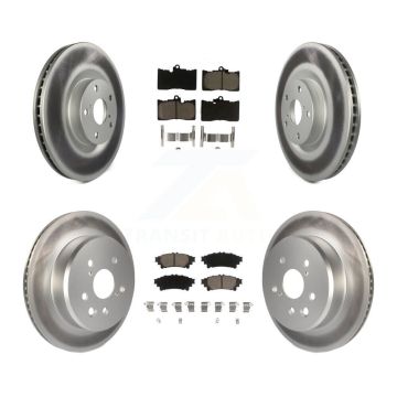 Front Rear Coat Brake Rotor Ceramic Pad Kit (6Pc) For Lexus IS300 IS350 GS350 RC350 RC300 KGC-100007