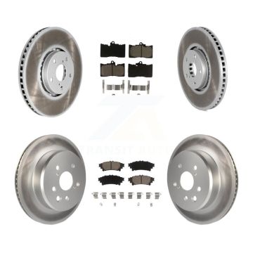 Front Rear Coated Disc Brake Rotor And Ceramic Pad Kit (6Pc) For Lexus IS350 IS300 IS200t KGC-100008