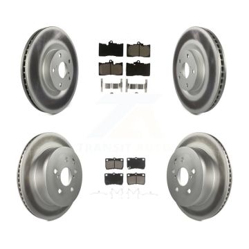 Front Rear Coat Disc Brake Rotor Ceramic Pad Kit (6Pc) For Lexus IS350 GS350 GS450h GS460 KGC-100010