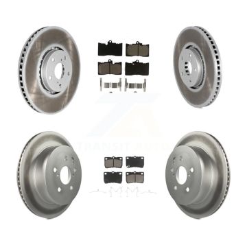 Front Rear Coat Disc Brake Rotor Ceramic Pad Kit (6Pc) For Lexus IS350 GS350 GS450h GS430 KGC-100011