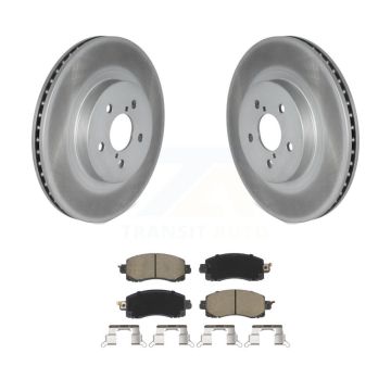 Front Coated Disc Brake Rotors And Ceramic Pads Kit For Subaru Crosstrek Impreza KGC-100016