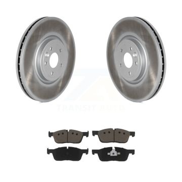 Front Coat Brake Rotor Ceramic Pad Kit For 2019 Jaguar XF With 350mm Diameter KGC-100021