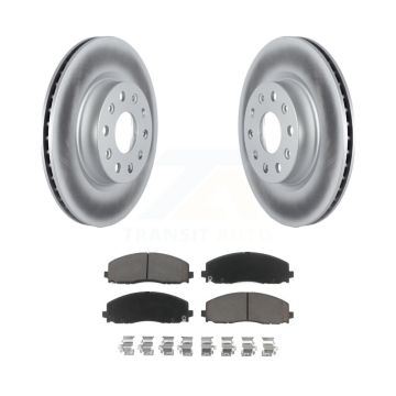 Front Coated Disc Brake Rotors And Ceramic Pads Kit For Jeep Wrangler KGC-100022