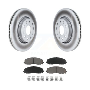 Front Coated Disc Brake Rotors And Ceramic Pads Kit For Jeep Wrangler Gladiator KGC-100023