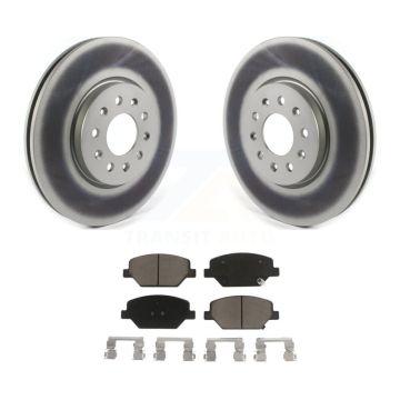 Front Coated Brake Rotor Ceramic Pad Kit For Chevrolet Equinox GMC Terrain Buick Envision KGC-100024