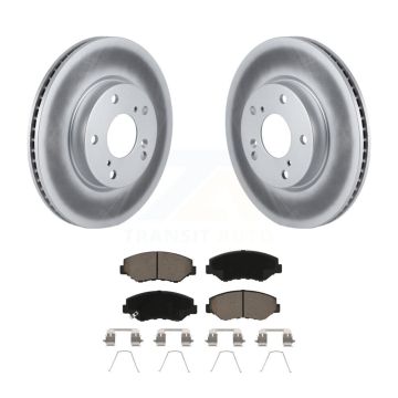 Front Coated Disc Brake Rotors And Ceramic Pads Kit For Honda Civic KGC-100027