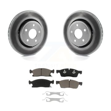 Front Coated Disc Brake Rotors & Ceramic Pad Kit For Jeep Grand Cherokee Dodge Durango WK KGC-100035