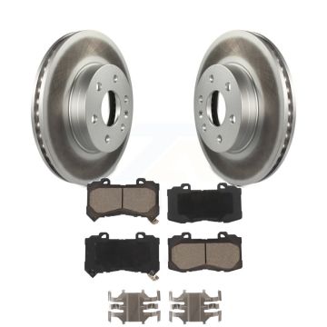 Front Coated Disc Brake Rotor Ceramic Pad Kit For 2015-2020 Chevrolet Colorado GMC Canyon KGC-100036