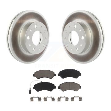 Front Coated Disc Brake Rotors And Ceramic Pads Kit For Ram ProMaster 2500 3500 1500 KGC-100040