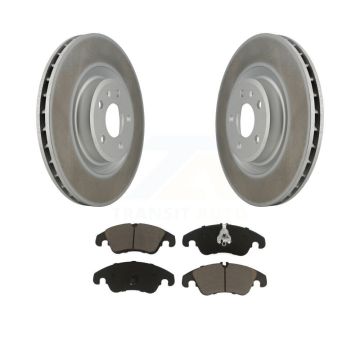 Front Coated Disc Brake Rotors And Ceramic Pads Kit For Audi Q5 A4 Quattro S4 S5 A6 A7 A5 KGC-100042
