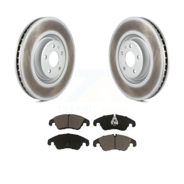 Front Coated Brake Rotor Ceramic Pad Kit For 2014 Audi A6 With 356mm Diameter KGC-100044