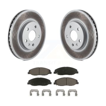 Front Coated Disc Brake Rotors And Ceramic Pads Kit For Cadillac CTS KGC-100046