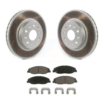 Front Coated Disc Brake Rotors Ceramic Pad Kit For Cadillac CTS Without Heavy Duty Brakes KGC-100049