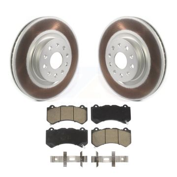 Front Coat Brake Rotor Ceramic Pad Kit For 16 Cadillac CTS Vsport Premium with RWD KGC-100052